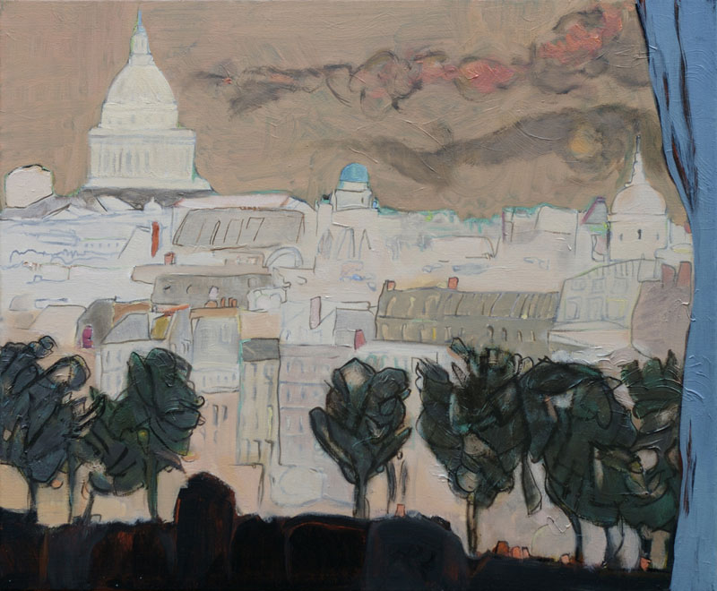 Quartier latin - 15F - huile sur toile